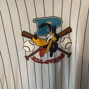 Vintage‎ Disney All Stars Pluto Hooded Baseball Tee  Medium